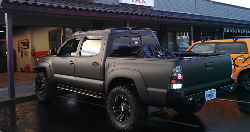 Black Matte Wrap on Truck by Sun Diego Wraps