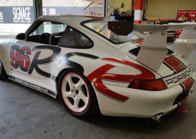 Stripes and Decal installation on Porsche