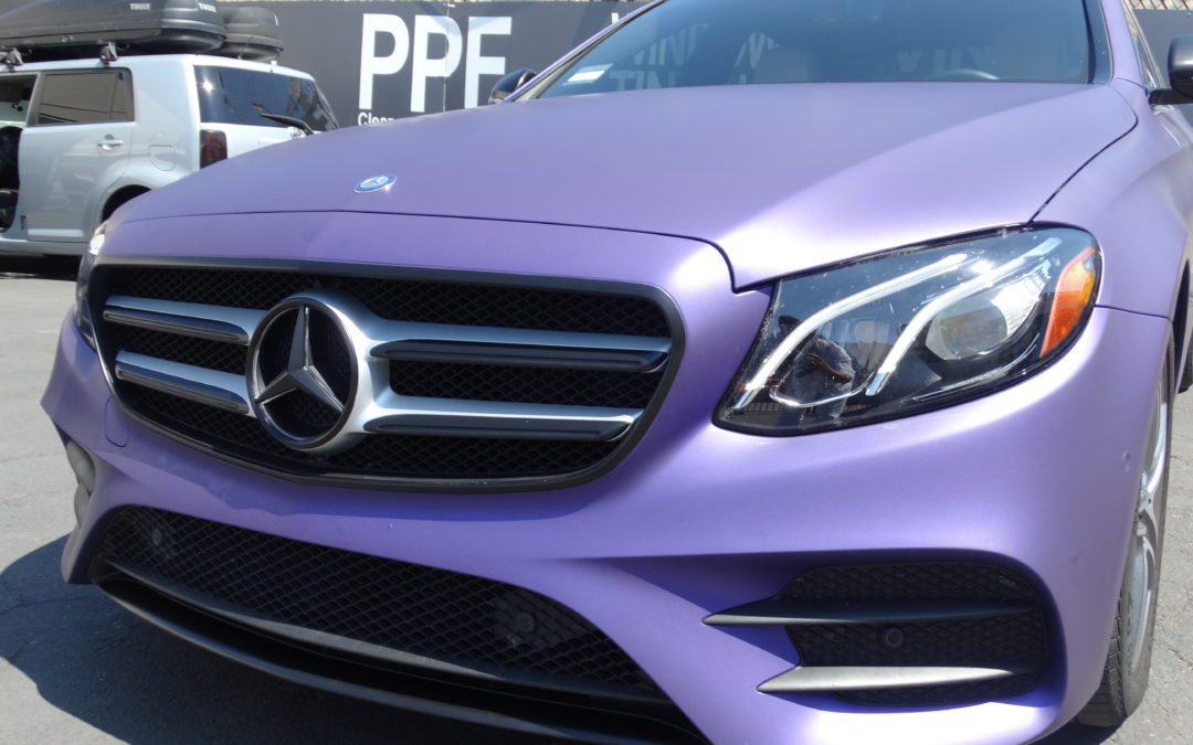 Matte metallic purple mercedes Benz