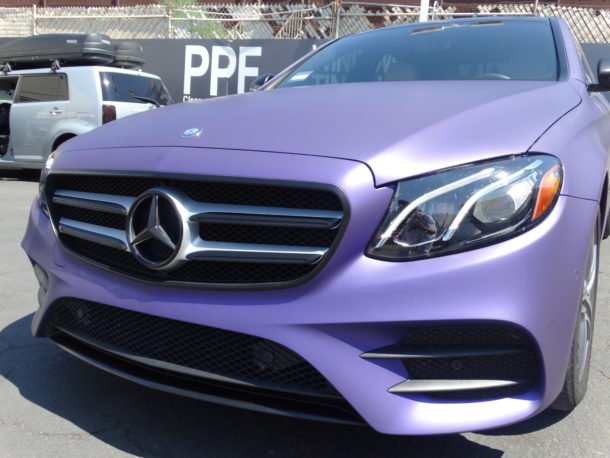 Matte metallic purple mercedes Benz