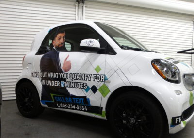 Full Color Print Wrap Smart car.